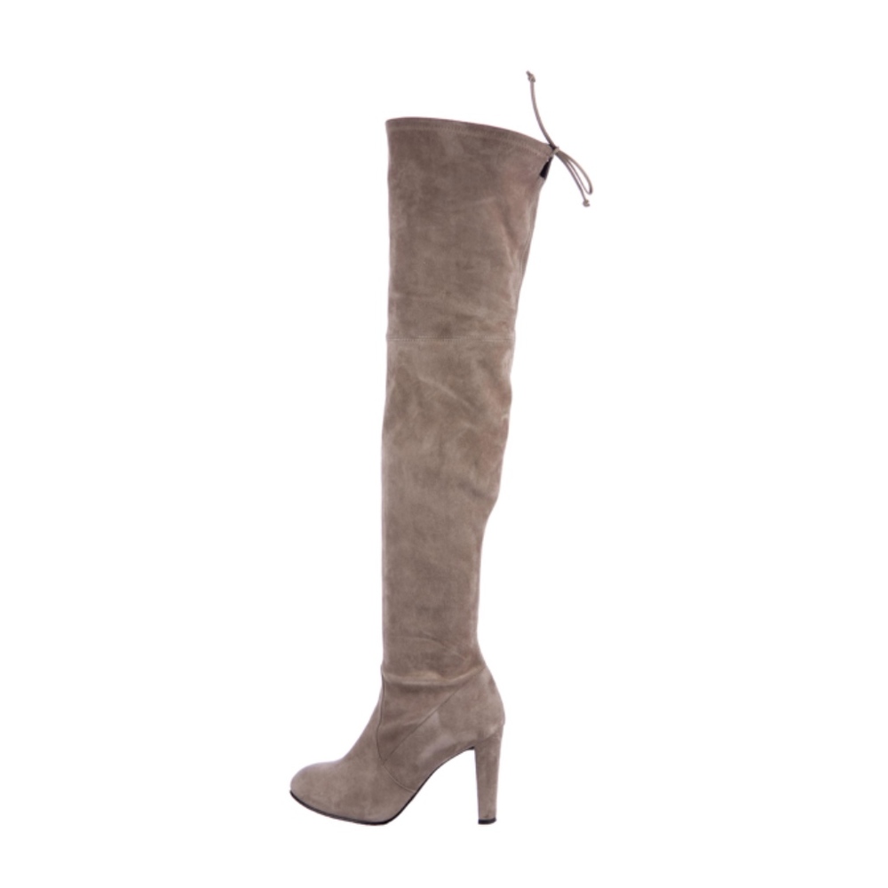 Stuart Weitzman Highland Taupe Suede Boots Sz 8.5